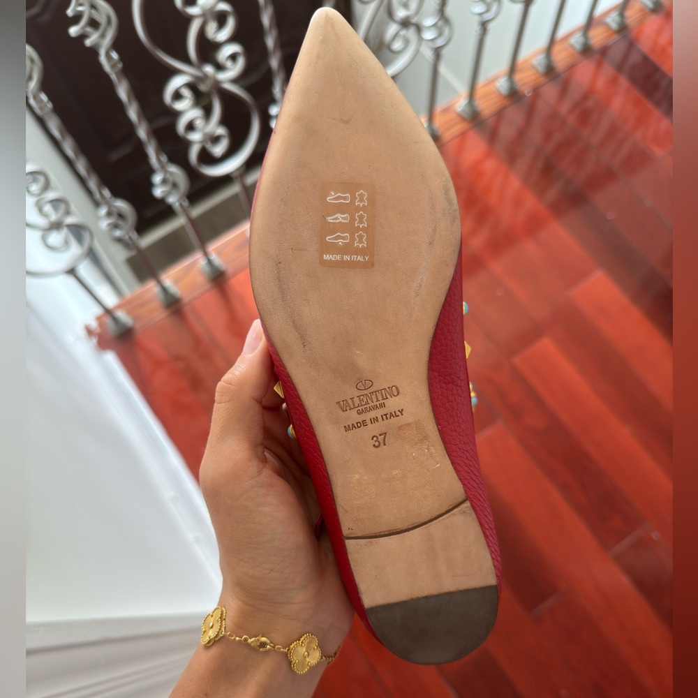 Valentino Garavani rockstud ballet flats size 37 new - Picture 5 of 5